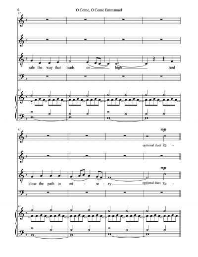 O Come O Come Emmanuel - SATB w/Piano - Image 7