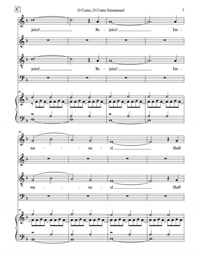 O Come O Come Emmanuel - SATB w/Piano - Image 8