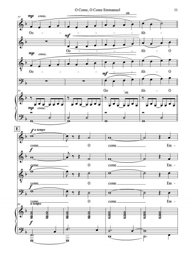 O Come O Come Emmanuel - SATB w/Piano - Image 9