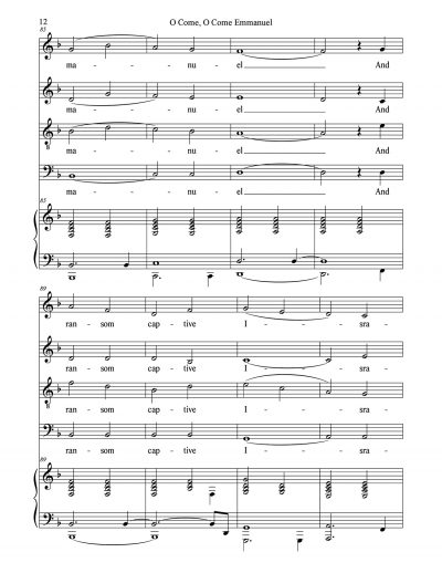 O Come O Come Emmanuel - SATB w/Piano - Image 10